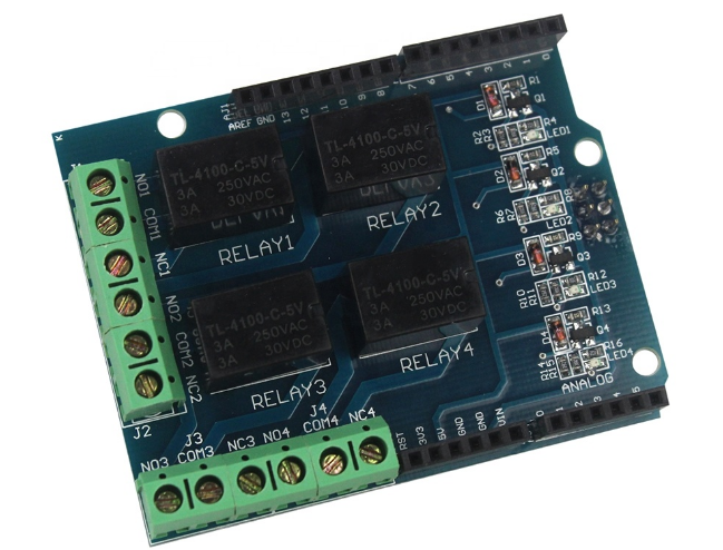 ExpansionBoard for arduin0 Diy Kit 5V Four 4 Channel Relay Shield Module Control